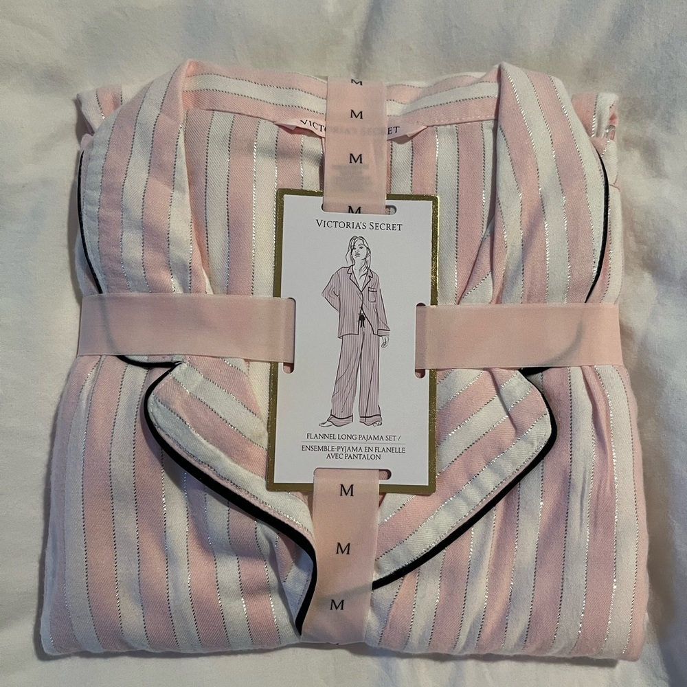 Victoria's Secret Pink Striped Pajama Set